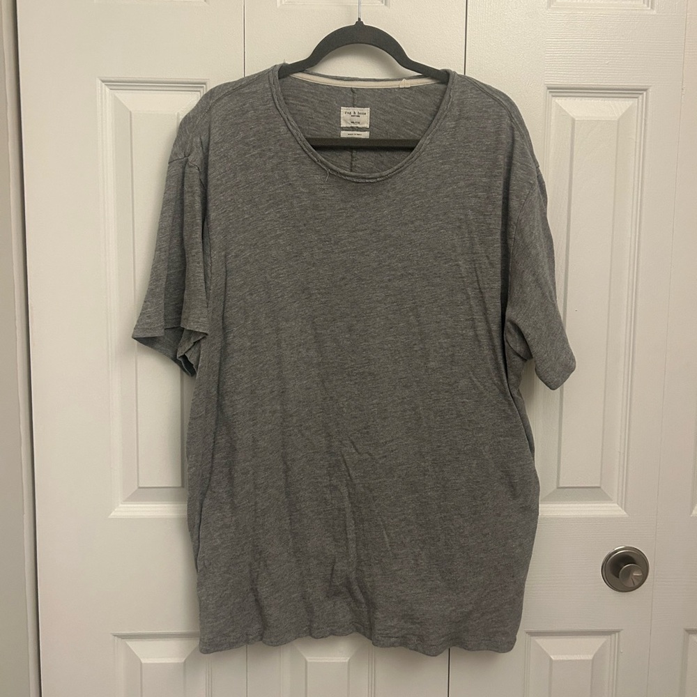 rag & bone Heather Gray Short Sleeve Crew Neck Tee
